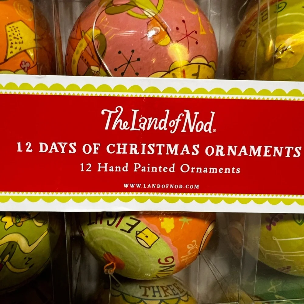 The Land of Nod 12 Days of Christmas Ornaments Hand Painted - Picture 2 of 7